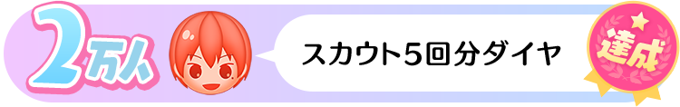 2万人　スカウト5回分ダイヤ　達成